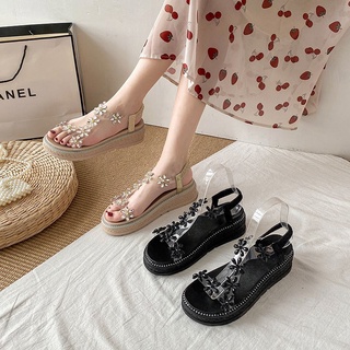 ▲Forest Shoes△HOT SALE!✨ รองเท้า ก้นหนา รองเท้าแตะ พ.ศ. 2564 ฤดูร้อน ใหม่ ป่า รองเท้าส้นสูง อิน