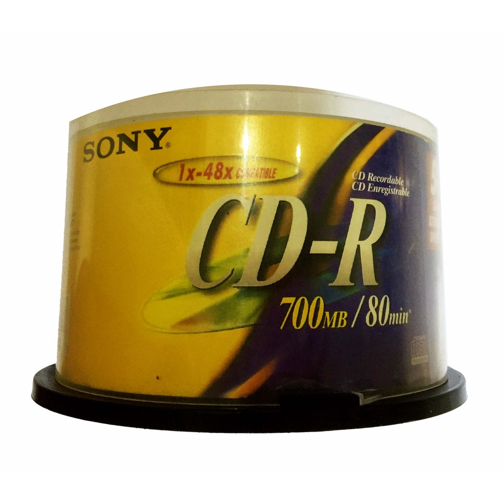 Cdr Sony 700mb 80 min/1-48X เนื้อหากรวย 50