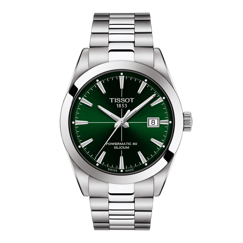 Tissot Gentleman Powermatic80 Siliciumทิสโซต์ เจนเทิลแมน สีเขียว T1274071109101 นาฬิกาผู้ชาย