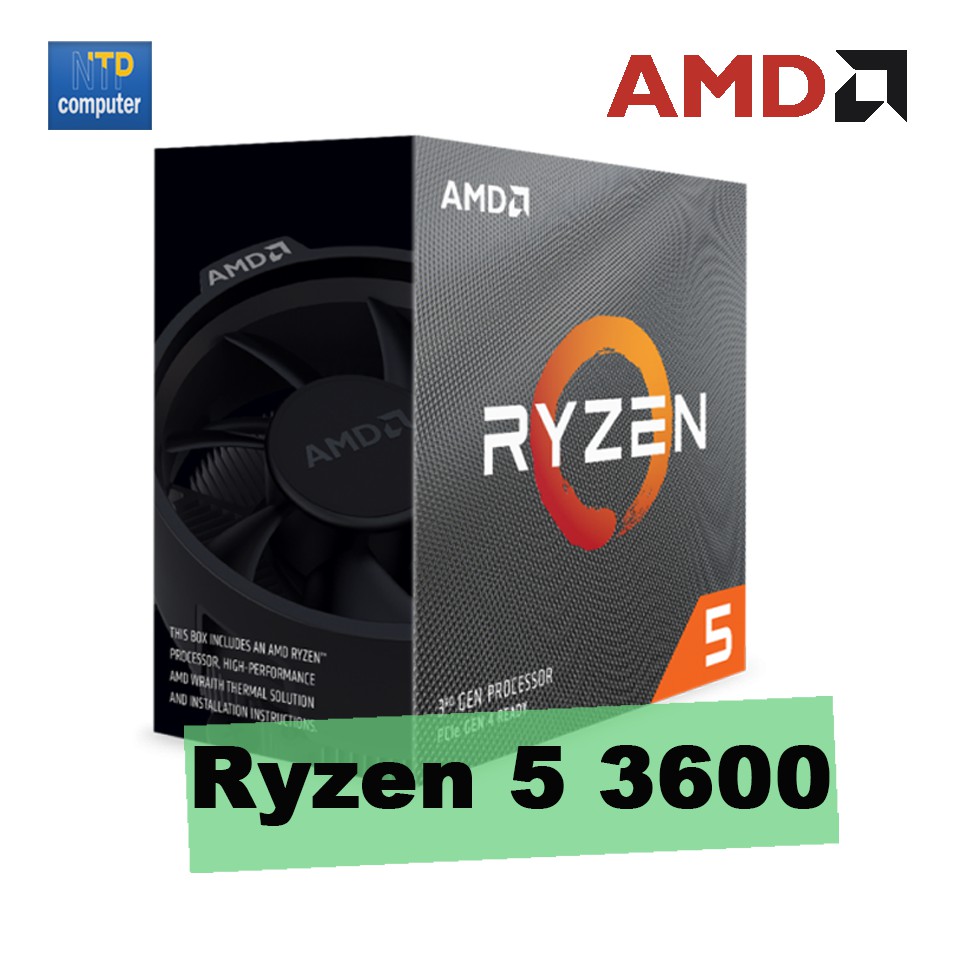 CPU (ซีพียู) Ryzen5 AMD Ryzen 5 3600  6Core/ 12 Thread 3.6 GHz  AM4 Ryzen 5 3600 ของใหม่