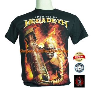 เสื้อวง Megadeth เสื้อไซส์ยุโรป เมกาเดธ PTA1166 เสื้อวงร็อค เมทัล สากล