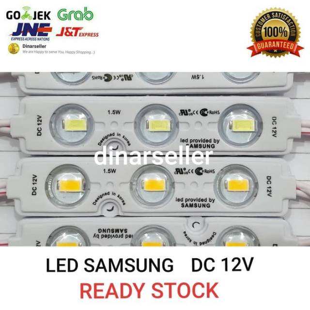 Putih Samsung LED MODULE 5730 DC 12 VOLT MODULE สีขาวหรือวอร์มไวท์ (SELECT VARIANT)