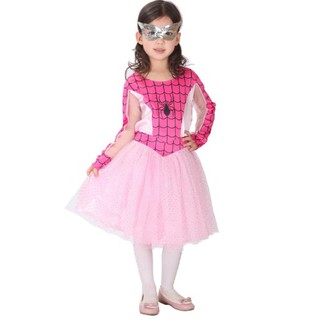 ชุดสไปเดอร์แมนเด็กหญิงสีชมพู Spidergirl ไซส์ความสูง 110-120cm.