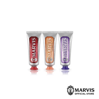 [ Travel Size Pack 3 Pcs. ]  Marvis Cinnamon Mint 25ML + Marvis Ginger Mint 25ML + Marvis Jasmin Mint 25ML