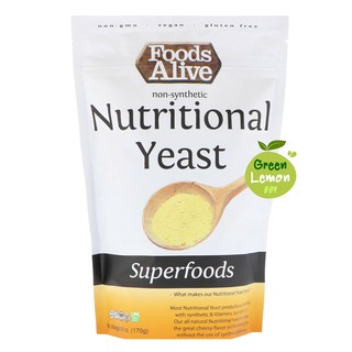 พร้อมส่ง🔴 Foods Alive Superfoods Nutritional Yeast 6 oz (170 g) นิวทริชั่นแนลยีสต์ ยีสต์ ผงยีสต์ ผงยีส รสชาติเหมือนชีส