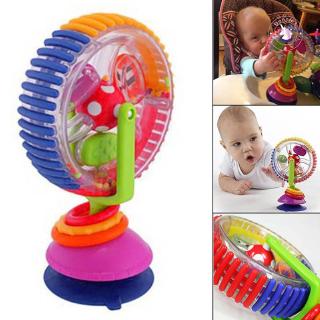 Baby Suction Ferris Wheel Toy Rattle Rainbow High Chair Toy for Baby