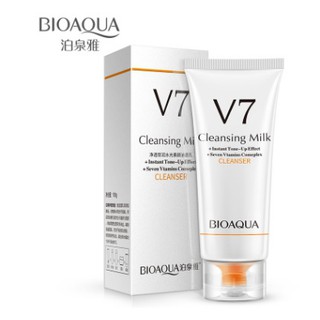 BIOAQUA V7 TONIGHT LIGHT CLEANSER FOAM โฟมล้างหน้าไบโออควา วี7 โทนนิ่ง ไลค์ คลีนเซอร์ โฟม 100g.