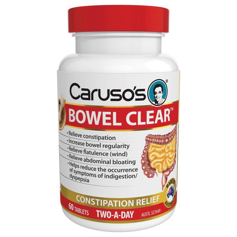 Carusos Natural Health Quick Cleanse Bowel Clear 30/60 Tablets