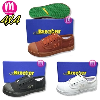 Breaker 4x4 รองเท้าผ้าใบ เบรคเกอร์ พื้นเขียว รองเท้านักเรียน รองเท้าผ้าใบเบรกเกอร์