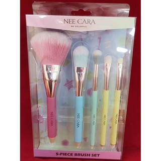 ของแท้!!! เซตแปรงแต่งหน้า 5 ชิ้น NEE CARA 5-PIECE BRUSH SET รหัส N915