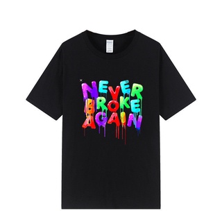 ใหม่ เสื้อยืดแขนสั้น พิมพ์ลาย Never Broke Again สไตล์อินเทรนด์ สําหรับผู้ชาย