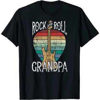 เสื้อยืด พิมพ์ลาย Rock n Roll Grandpa สไตล์วินเทจ สําหรับผู้ใหญ่Size S-5XL