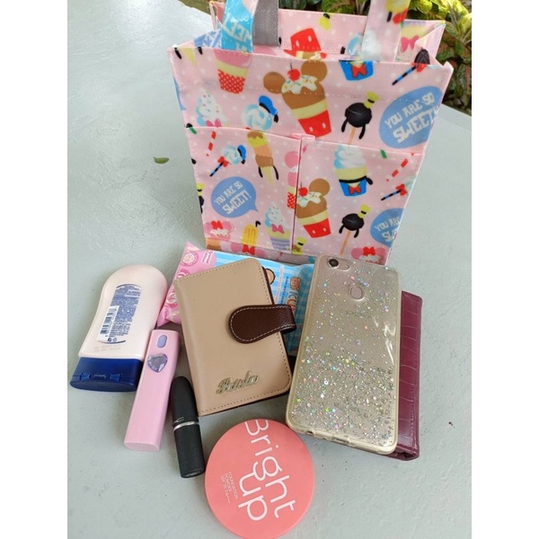 (พร้อมส่ง) กระเป๋าผ้าเคลือบกันน้ำ แนวตั้งรุ่น TS  (ใบเล็ก)