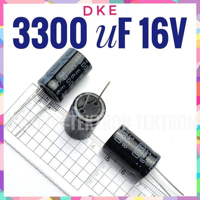 DKE คาปาซิเตอร์ 3300uF 16V Elko Elco