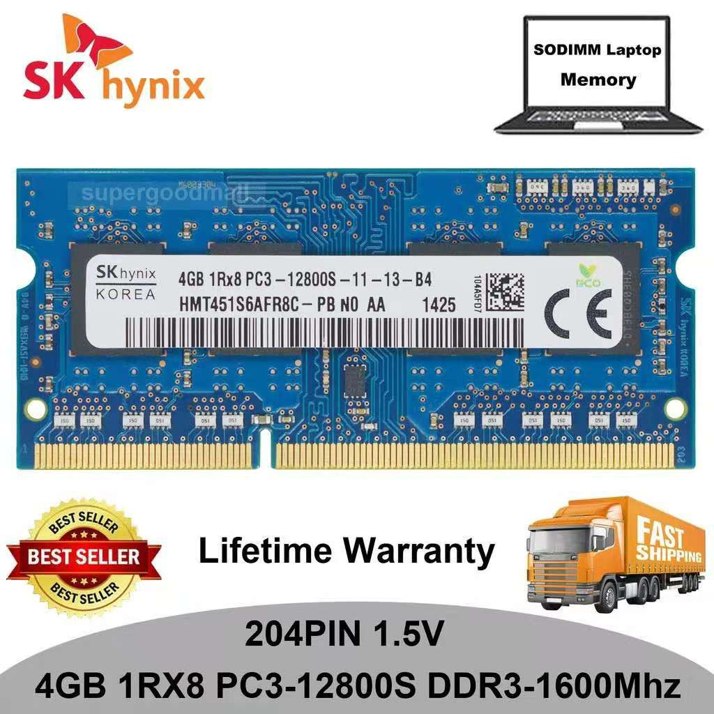 Sk Hynix 4Gb 1Rx8 Pc3-12800 S Ddr3-1600 Mhz 204 Pin 1 . 5 V Sodimm  หน่วยความจําแล็ปท็อปโน๊ตบุ๊ค Ram Ram | Shopee Thailand