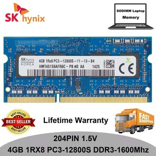 Sk Hynix 4Gb 1Rx8 Pc3-12800 S Ddr3-1600 Mhz 204 Pin 1 . 5 V Sodimm หน่วยความจําแล็ปท็อปโน๊ตบุ๊ค Ram Ram