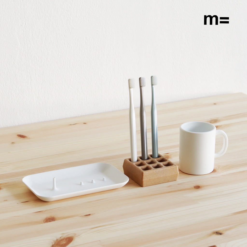 minimal sculpt 🏠 ที่เก็บแปรงสีฟัน ชุดกาแฟ Coffee set สีขาว ที่ใส่แปรงสีฟัน ที่เสียบแปรงสีฟัน มินิมอล toothbrush holder - รูปที่ 3