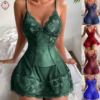 Women Nightdress 1Pcs 5 Colours G-string Underwear Lace Sheer Nightdress