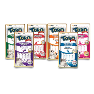 TORO PLUS ขนมแมวเลีย สูตรใหม่ 15 กรัม x 5 ซอง จำนวน 1 ห่อ