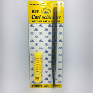 ตะไบเหล็กสามเหลี่ยมอ้วน 7” ตราตา (EYE BRAND) พร้อมด้าม ตะไบสามเหลี่ยม 7 นิ้ว ตะไบตราตาของแท้