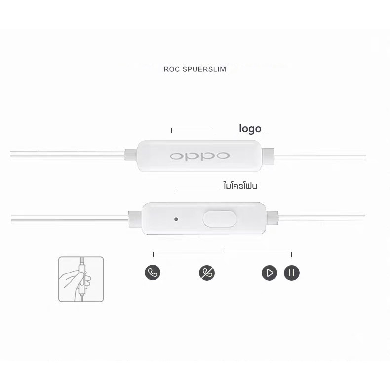 สำหรับ หูฟัง OPPO R9 ของแท้ 100%ใช้กับมือถือ oppo ทุกรุ่น
