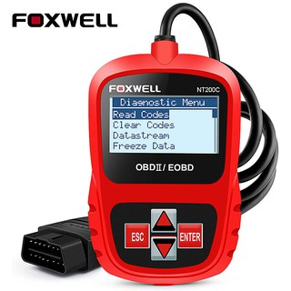 Foxwell NT200C OBD2 OBDII เครื่องสแกนเนอร์อ่านโค้ดเครื่องยนต์ OBD 2 ELM327