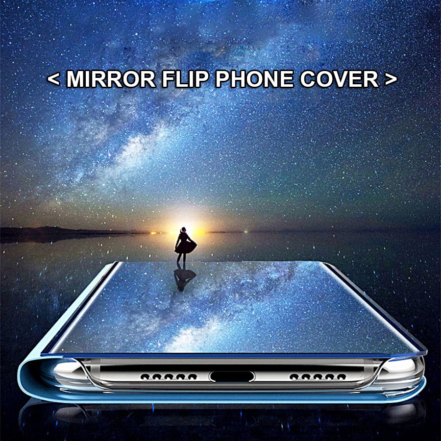 For IPhone 8 Plus 7 Plus Cover Plating Smart Flip Case Clear View