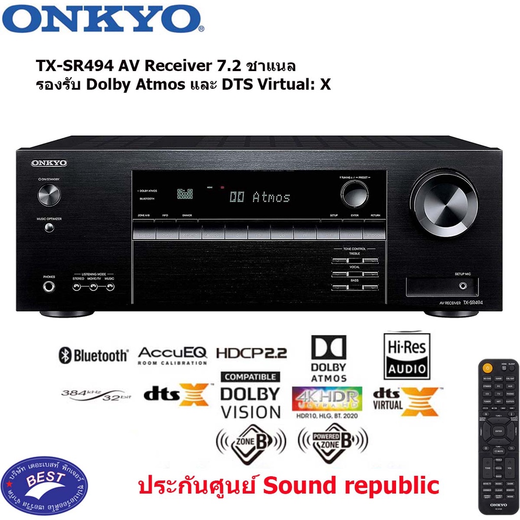 Onkyo TX-SR494 7.2 Channel A/V Receiver
