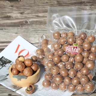 มาใหมj แมคคาเดเมีย(เปลือกกะลา) อบพร้อมทาน ขนาด 500 กรัม Macadamia เม็ดใหญ่ เต็มเม็ด