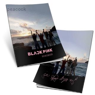 สมุดอัลบั้มภาพสีดําชมพู kpop blackpink