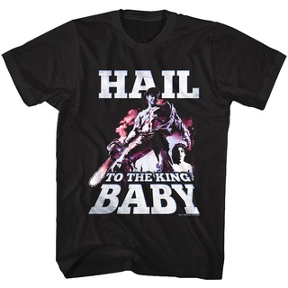 งานพิมพ์อเนกประสงค์ทุกวันเสื้อยืด พิมพ์ลาย Army Of Darkness Hail To The King สีดํา สไตล์คลาสสิก สําหรับผู้ชาย -S-4XL