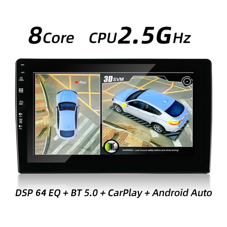 จอAndroid CPU 2.5Ghz x8 C0re จอ9นิ้ว Ram4GB Rom64GB 4G   มีApplecarplay จอIPS 2.5D รองรับกล้อง360AVM