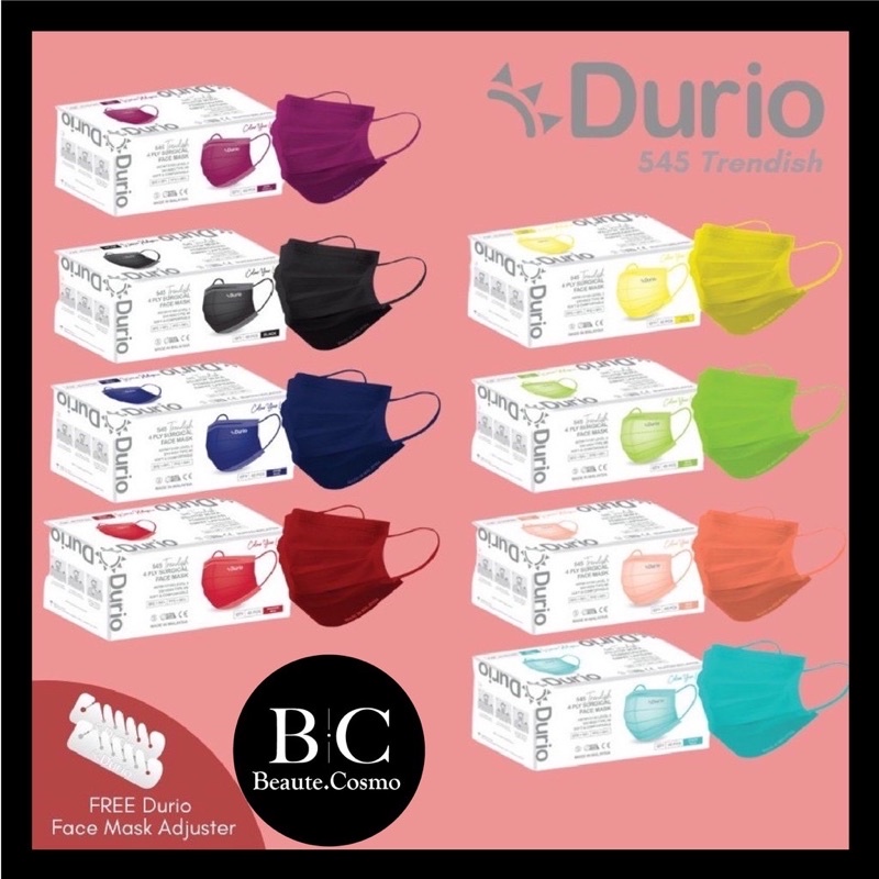 PREMIUM Durio Trendish Surgical 4 PLY Face mask - 40pcs face mask 4 ply