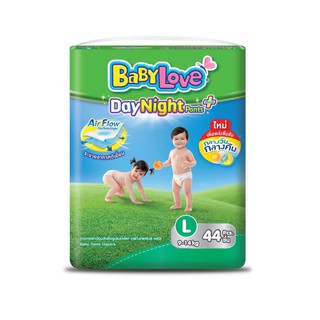 🔥แนะนำ!! BabyLove  เบบี้เลิฟ กางเกงผ้าอ้อม DayNight Pants Plus ไซส์ L แพ็คละ44ชิ้น ผ้าอ้อมแบบกางเกง