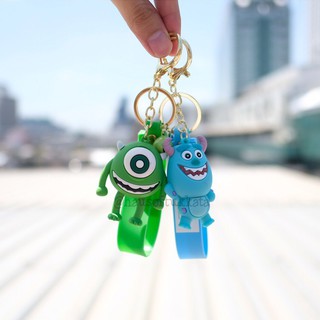 พวงกุญแจ ยาง Mike Wazowski ไมค์วาซาวสกี้ &amp; Sulley ซัลลี่ 2นิ้ว Monsters Inc มอนสเตอร์อิงค์ Sully ซัลลี่ ไมค์