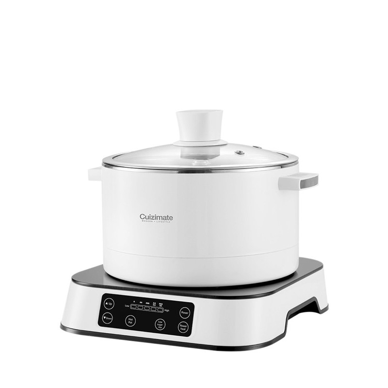 CUIZIMATE หม้อไฟฟ้าอเนกประสงค์พร้อมชั้นรองอาหารเลื่อนขึ้นลงอัตโนมัติ รุ่น RBSMFS1500 สีขาว ความจุ 2.
