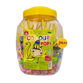 ลูกอม COLOUR POPS คละรส บรรจุ110ชิ้น เกรดA