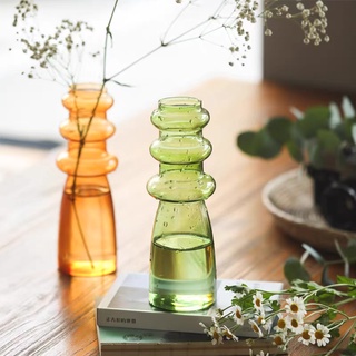 พร้อมส่ง［Becky home shop］แจกันดอกไม้แก้ว vase โปร่งใสแจกันยุโรปห้องนั่งเล่นที่เรียบง่ายตกแต่ง