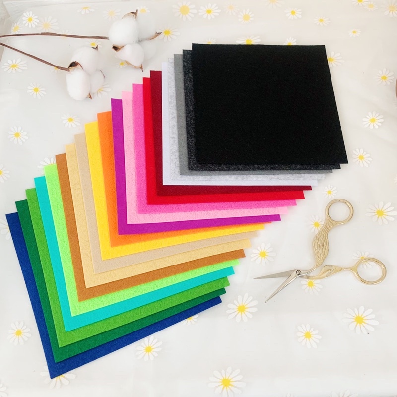 ผ้าสักหลาดแบบกึ่งแข็ง งานปัก งาน DIY ผ้า Felt