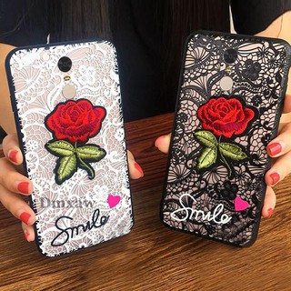 For Xiaomi Mi A2 5S Redmi Note 5 Pro Plus 4A Case Lace Rose Flower Silicone Cover