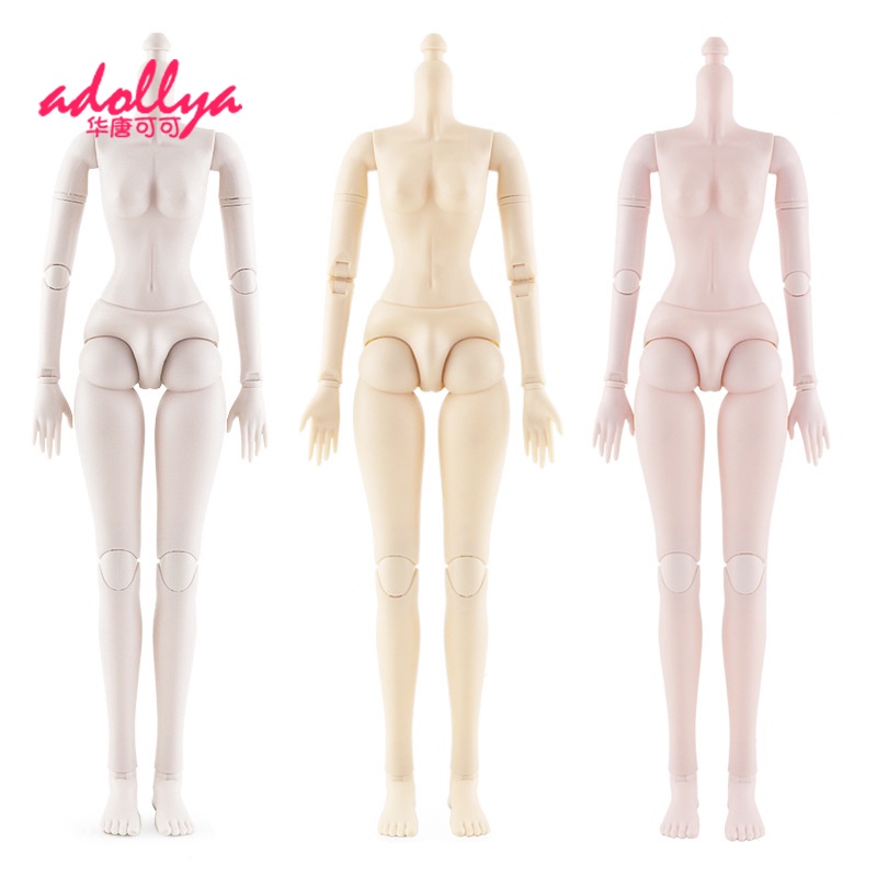 Adollya ตุ๊กตา BJD 1/3 ไม่มีหัว 60 ซม. สีนู้ด สําหรับเด็กผู้หญิง (ฟรีรองเท้า)