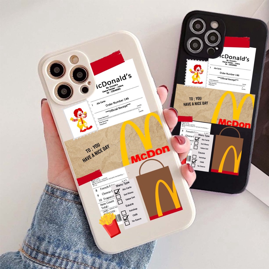 DISIMURAH แฟชั่นสติกเกอร์ mcd silicon case/casing handphone softcase hardcase พร้อมสําหรับประเภท asu