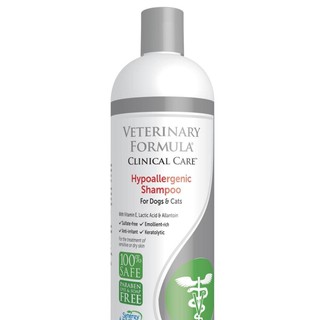 Veterinary  formula hypo แชมพูสุนัขแมวแพ้ง่าย Hypo สำหรับสุนัข แมว ผิวหนังแพ้ง่าย ขนาด 17 ออนซ์ (473มล)