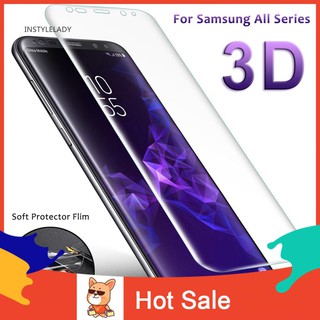 ✌Ly ฟิล์มกันรอยหน้าจอ HD นิ่ม โค้ง เต็มจอ สําหรับ Samsung Galaxy Note9 S9 S8