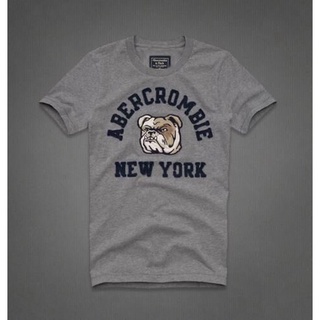 เสื้อยืดแขนสั้น ผ้าฝ้าย ทรงหลวม ลาย Abercrombie Fitch สําหรับผู้ชาย