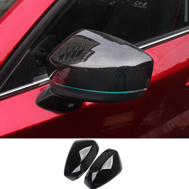 Mazda CX-5 CX5 CX 5 คาร์บอนไฟเบอร์รถจัดแต่งทรงผมกระจกมองหลังด้านข้าง Wing Cap Shell Case Trims สําหร
