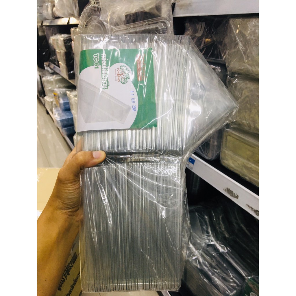 กล่องแซนวิชเรียบ TC-51 ปริมาณ 100 ใบ