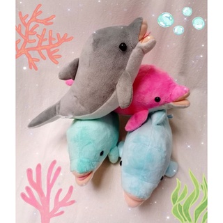 เหลือสีชมพู 🌸ตุ๊กตาปลาโลมา 🌊ขนาด13นิ้ว ตุ๊กตาสัตว์ทะเล🐬Dolphin plush