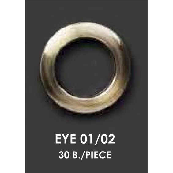 ห่วงตาไก่แบบเรียบ ขนาด วงใน 45 mm. ขนาด วงนอก 75 mm. EYELET ล็อค2ชั้น VC Fabric แท้ 100%