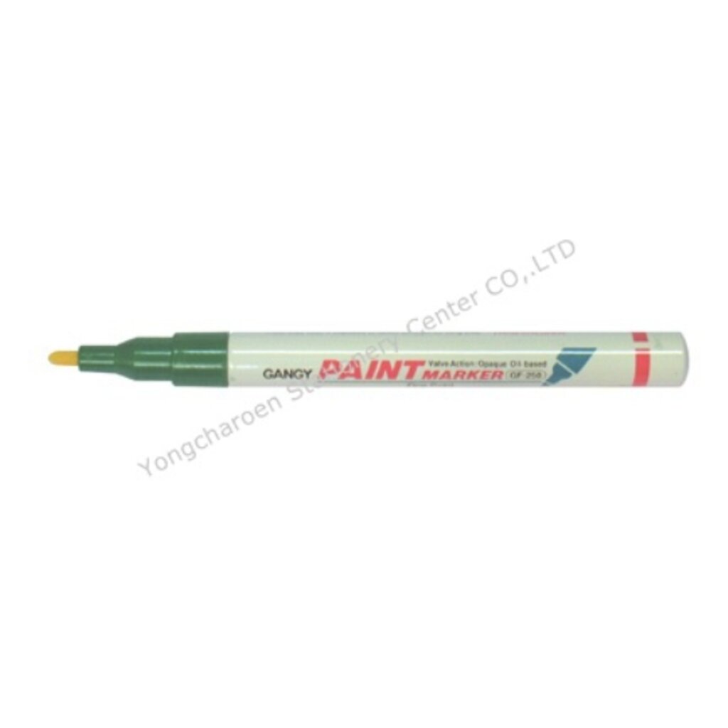 ปากกาเพ้นท์ แกงกี้ เล็ก No.250 สีเขียว 1 โหล มี 12แท่ง : 01724905
